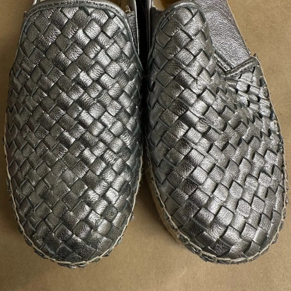 Silver Woven Slip-On Shoes - Picture 7 of 7